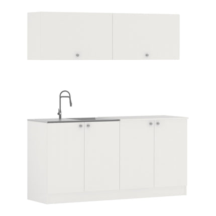 Bucatarie Alegra, Alb, L 160 cm