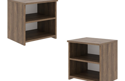 Set 2 Noptiere Alma, O Polita, Stejar Bronz, 40 x 33 x 40 cm