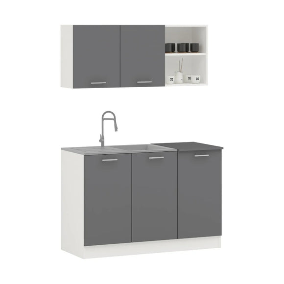 Set Bucatarie Ara, Antracit/Alb, L 120 cm