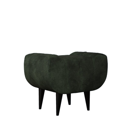 Taburet Tapitat Atlas, Verde Inchis, 60 x 40 x 47 cm