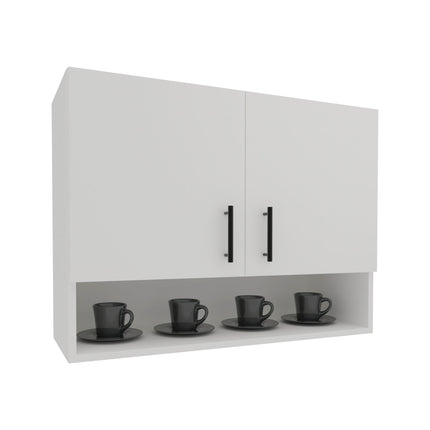 Corp Superior Berna, 2 Usi, cu spatiu, Alb, 80 x 30 x 60 cm