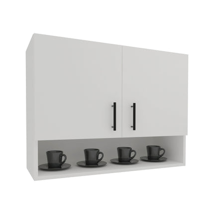 Corp Superior Berna, 2 Usi, cu spatiu, Alb, 80 x 30 x 60 cm