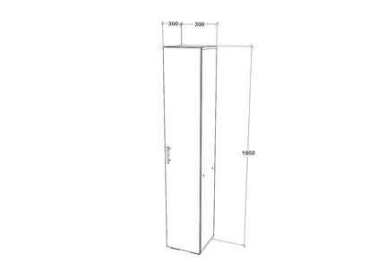 Dulap Baie Cork, 1 Usa, Alb, 30 x 30 x 165 cm