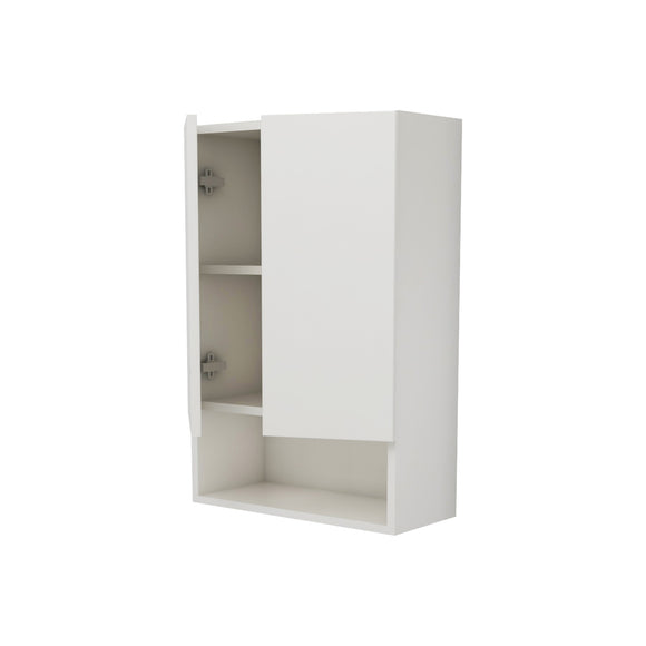 Corp Baie Zed, Suspendat, 2 Usi, Alb lucios/Alb, MDF, L 48 x l 22 x H 72 cm