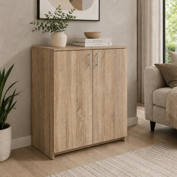 Comoda Creta, 2 Usi, Stejar Sonoma, 80 x 42 x 90 cm