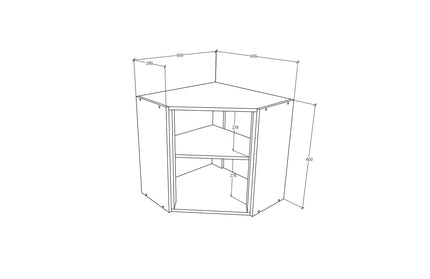 Corp Superior Colt Karo, Antracit/Alb, 60 x 60 x 60 cm