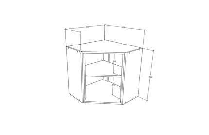 Corp Superior Colt Karo, Gri Lucios/Alb, MDF, 60 x 60 x 60 cm