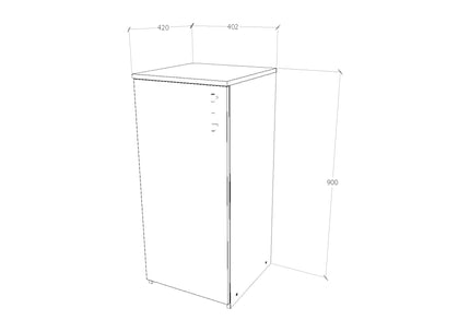Comoda Creta, O Usa, Stejar Bronz, 40 x 42 x 90 cm