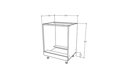 Corp Cuptor Karo, Alb, 60 x 50 x 80 cm