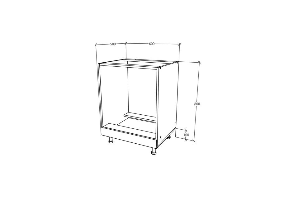 Corp Cuptor Karo, Alb, 60 x 50 x 80 cm