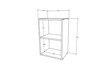 Corp Superior Karo, 1 Usa, Lemn Natural/Alb, 40 x 30 x 60 cm