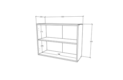 Corp Superior Karo, 2 Usi, Stejar Sonoma Inchis/Alb, 80 x 30 x 60 cm