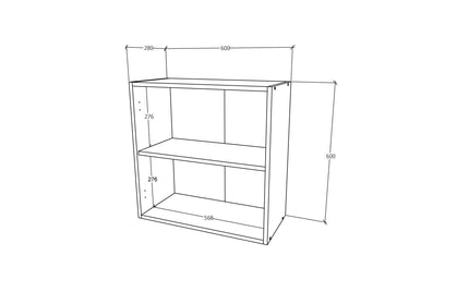 Corp Superior Karo, 2 Usi, Stejar Bronz/Alb, 60 x 30 x 60 cm