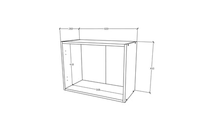 Corp Superior Hota Karo, Lemn Natural/Alb, 60 x 30 x 45 cm