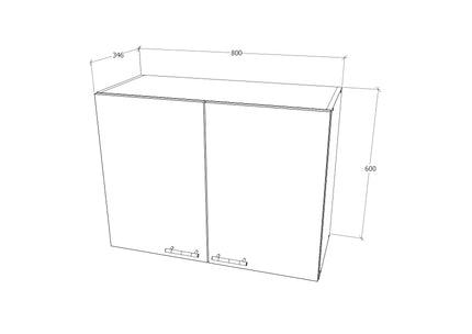 Corp Superior Toro, Alb, 80 x 35 x 60 cm