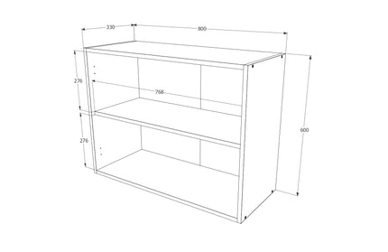 Corp Superior Toro, Alb, 80 x 35 x 60 cm