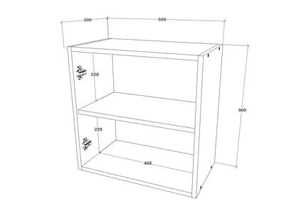 Cub Kos, O Usa, Antracit, 50 x 30 x 50 cm