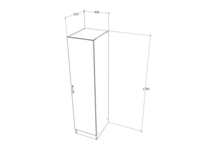 Dulap Remi, O Usa, Stejar Bronz, 40 x 51 x 170 cm