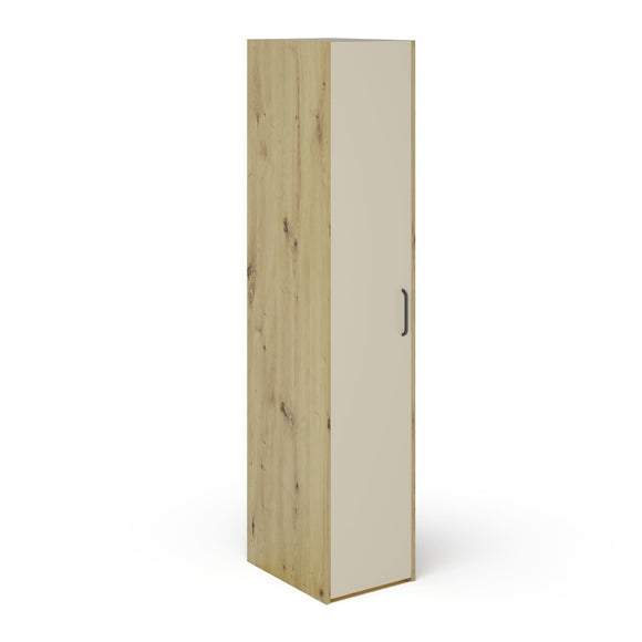 Dulap Malmo, 1 Usa, cu polite, Stejar Artisan/Argila, 42 x 52 x 200 cm