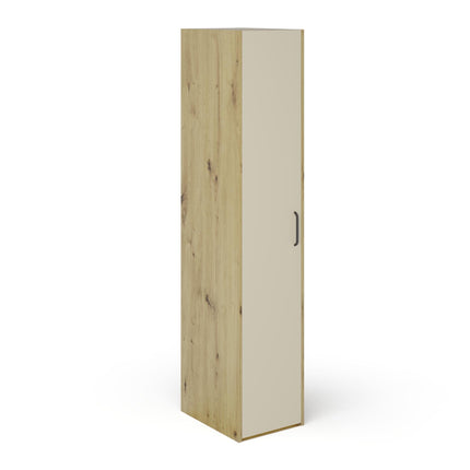 Dulap Malmo, 1 Usa, cu polite, Stejar Artisan/Argila, 42 x 52 x 200 cm