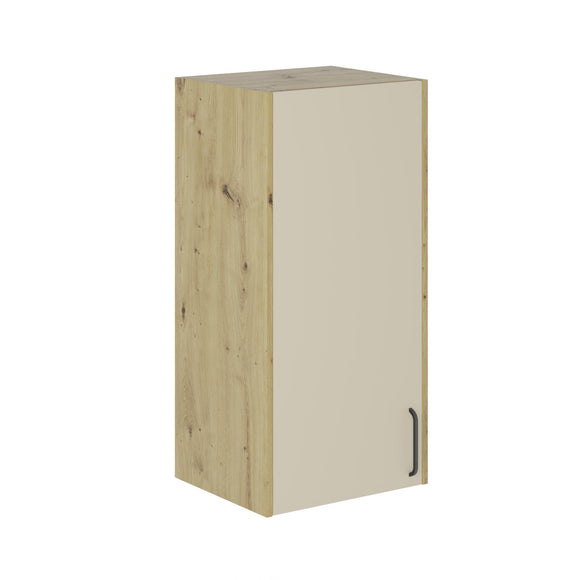 Dulap suspendat Malmo, 1 Usa, Stejar Artisan/Argila, 50 x 42 x 104 cm