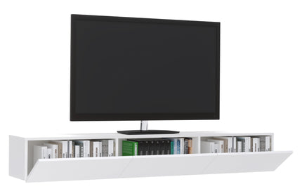 Comoda TV Elba, Alb, 180 x 30 x 25 cm