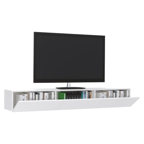 Comoda TV Elba, Alb, 180 x 30 x 25 cm