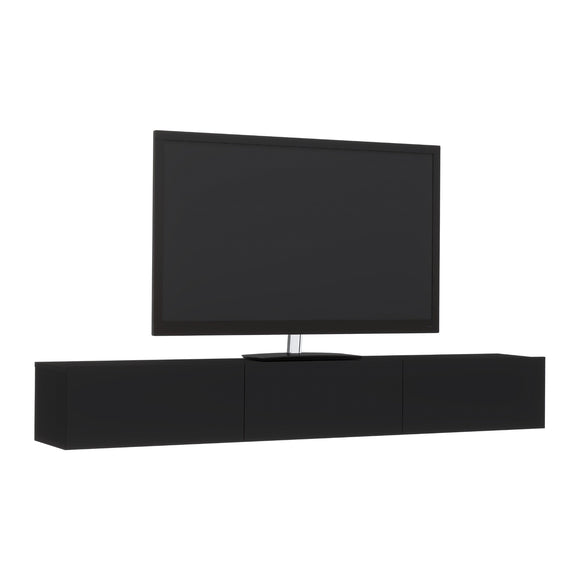 Comoda TV Elba, Negru, 180 x 30 x 25 cm
