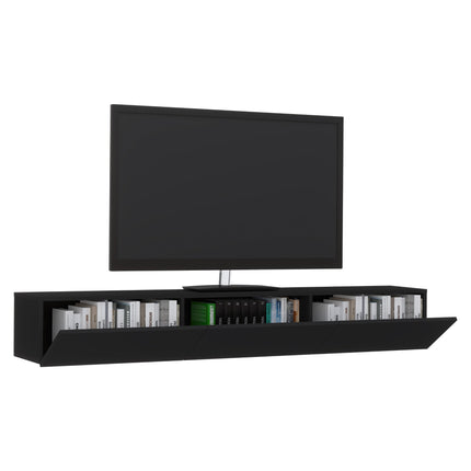 Comoda TV Elba, Negru, 180 x 30 x 25 cm