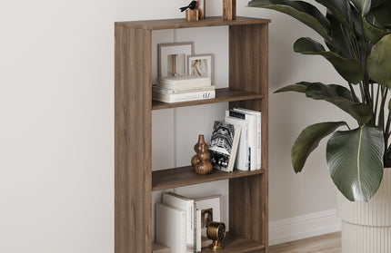 Biblioteca Flint, 2 Polite, Stejar Bronz, 70 x 32 x 122 cm