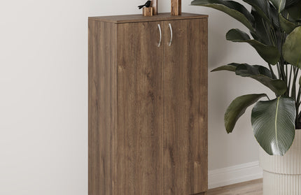 Biblioteca Flint, 2 Usi, Stejar Bronz, 70 x 32 x 122 cm