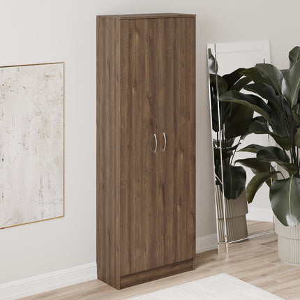 Biblioteca Flint, 2 Usi, Stejar Bronz, 70 x 32 x 196 cm