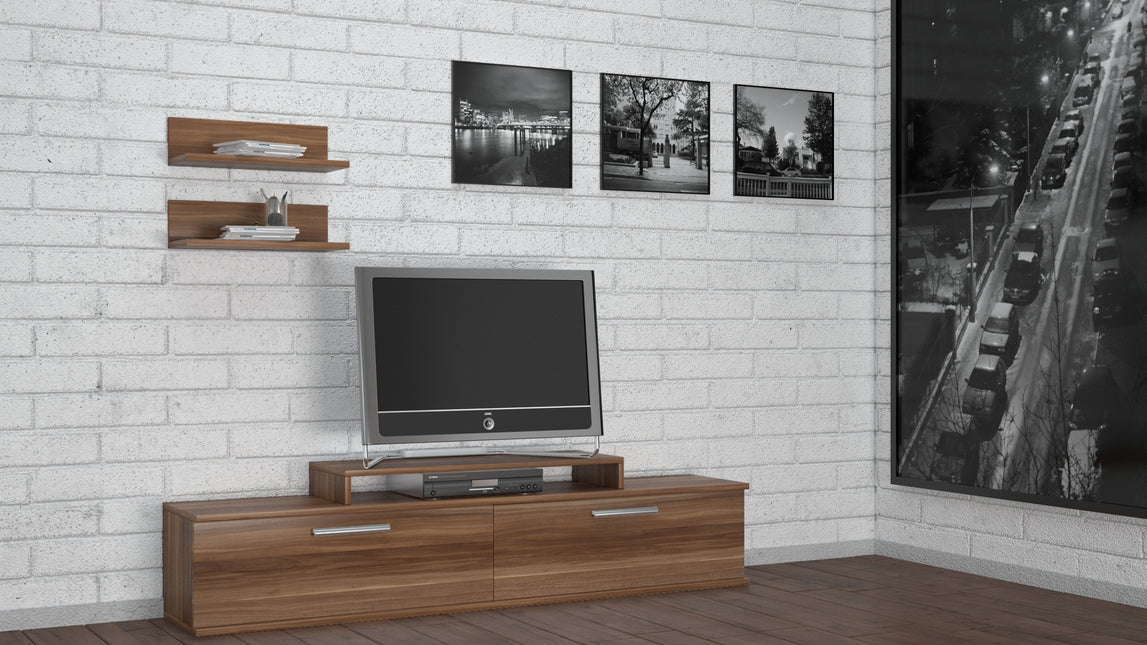 Comoda TV Orione, Prun, 150 x 30 x 40 cm