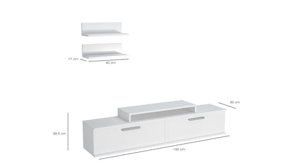 Comoda TV Orione, Prun, 150 x 30 x 40 cm