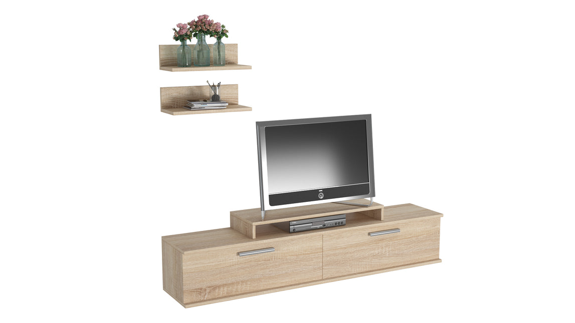 Comoda TV Orione, Stejar Sonoma, 150 x 30 x 40 cm