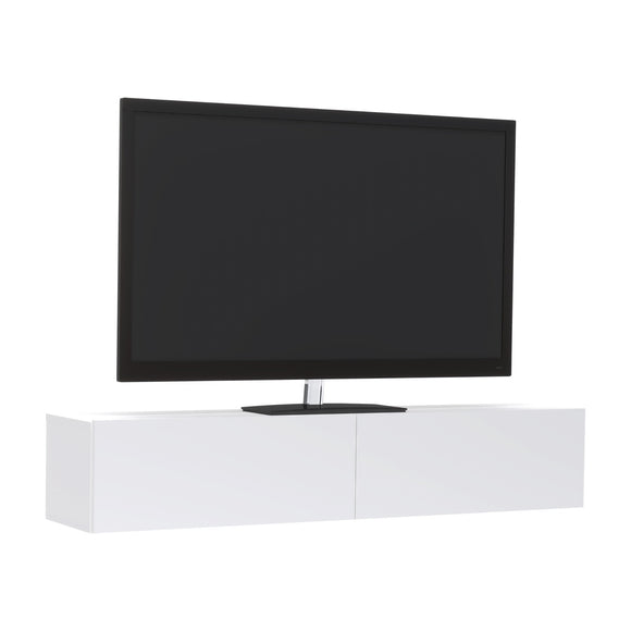 Comoda TV Isla, 2 Usi, Alb, 135 x 28 x 25 cm