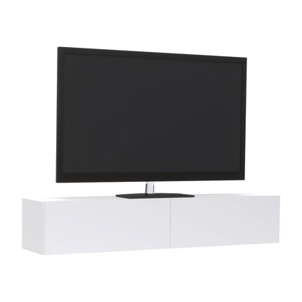 Comoda TV Isla, 2 Usi, Alb, 135 x 28 x 25 cm