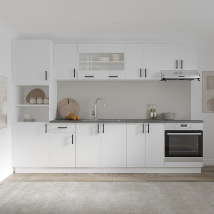 Corp Turn Karo, 2 Usi, cu spatiu cuptor, Alb, 60 x 57 x 210 cm