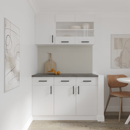 Corp Baza Karo, 2 Sertare, 2 Usi, Alb, 80 x 50 x 80 cm