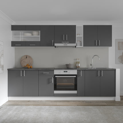 Corp Superior Karo, 2 Usi, Antracit/Alb, 80 x 30 x 60 cm