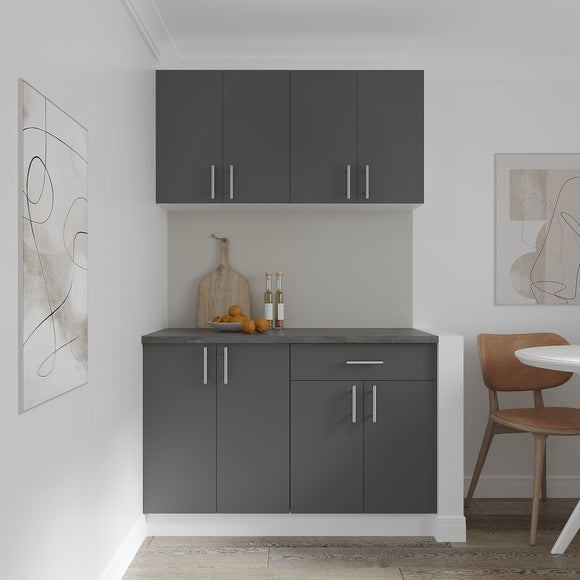 Set Bucatarie Karo V2, Antracit/Alb, Blat Thermo 28 mm, L 120 cm