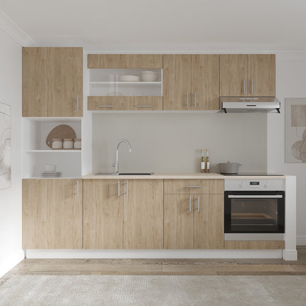 Corp Superior Hota Karo, Lemn Natural/Alb, 60 x 30 x 45 cm