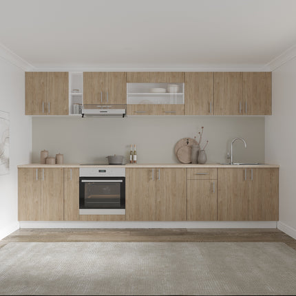 Corp Baza Karo, 2 Usi, Lemn Natural/Alb, 60 x 50 x 80 cm