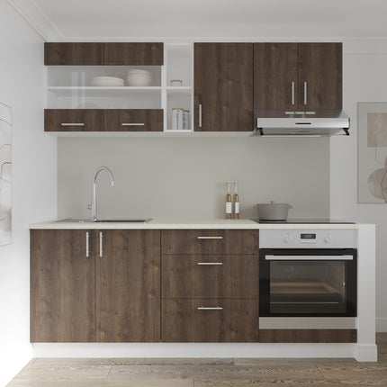 Corp Superior Karo, 1 Usa, Stejar Bronz/Alb, 40 x 30 x 60 cm