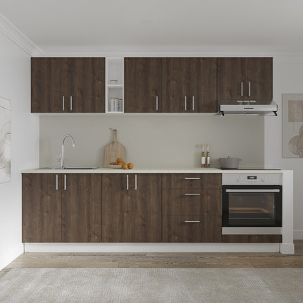 Corp Cuptor Karo, Stejar Bronz/Alb, 60 x 50 x 80 cm