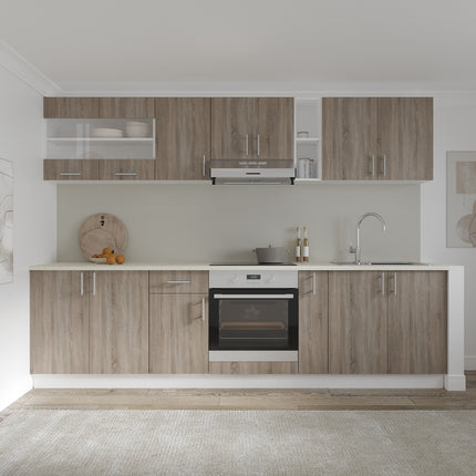 Corp Superior Karo, 1 Usa, Stejar Sonoma Inchis/Alb, 40 x 30 x 60 cm