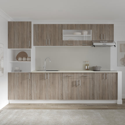 Corp Baza Karo, 2 Sertare, 2 Usi, Stejar Sonoma Inchis/Alb, 80 x 50 x 80 cm