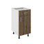 Corp Baza Karo, 1 Sertar, 1 Usa, Stejar Bronz/Alb, 40 x 50 x 80 cm