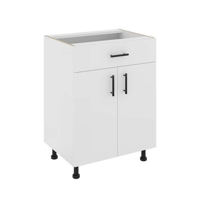 Corp Baza Karo, 1 Sertar, 2 Usi, Alb, 60 x 50 x 80 cm