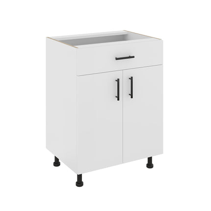 Corp Baza Karo, 1 Sertar, 2 Usi, Alb, 60 x 50 x 80 cm